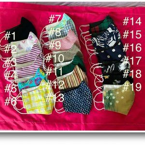 5 for $20 Face Masks 100% cotton & elastic ear